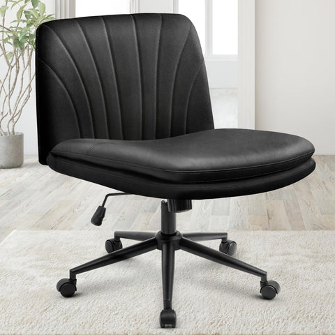 Orange Factory Criss Cross Chair with Wheels front view for versatile home office seating.