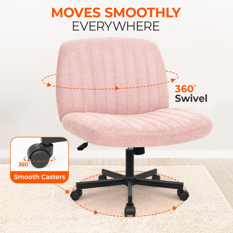 Height-adjustable Orange Factory chair for versatile daily use.