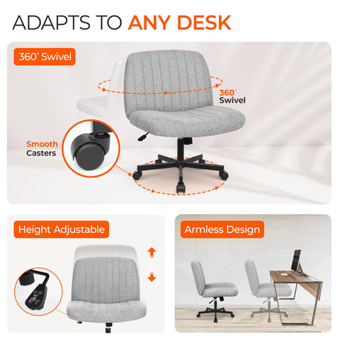 Orange Factory Criss Cross Chair tilt feature demonstrated for relaxing breaks.
