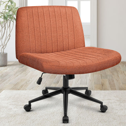 Orange Factory Criss Cross Chair with wide-seat for cross-legged comfort.