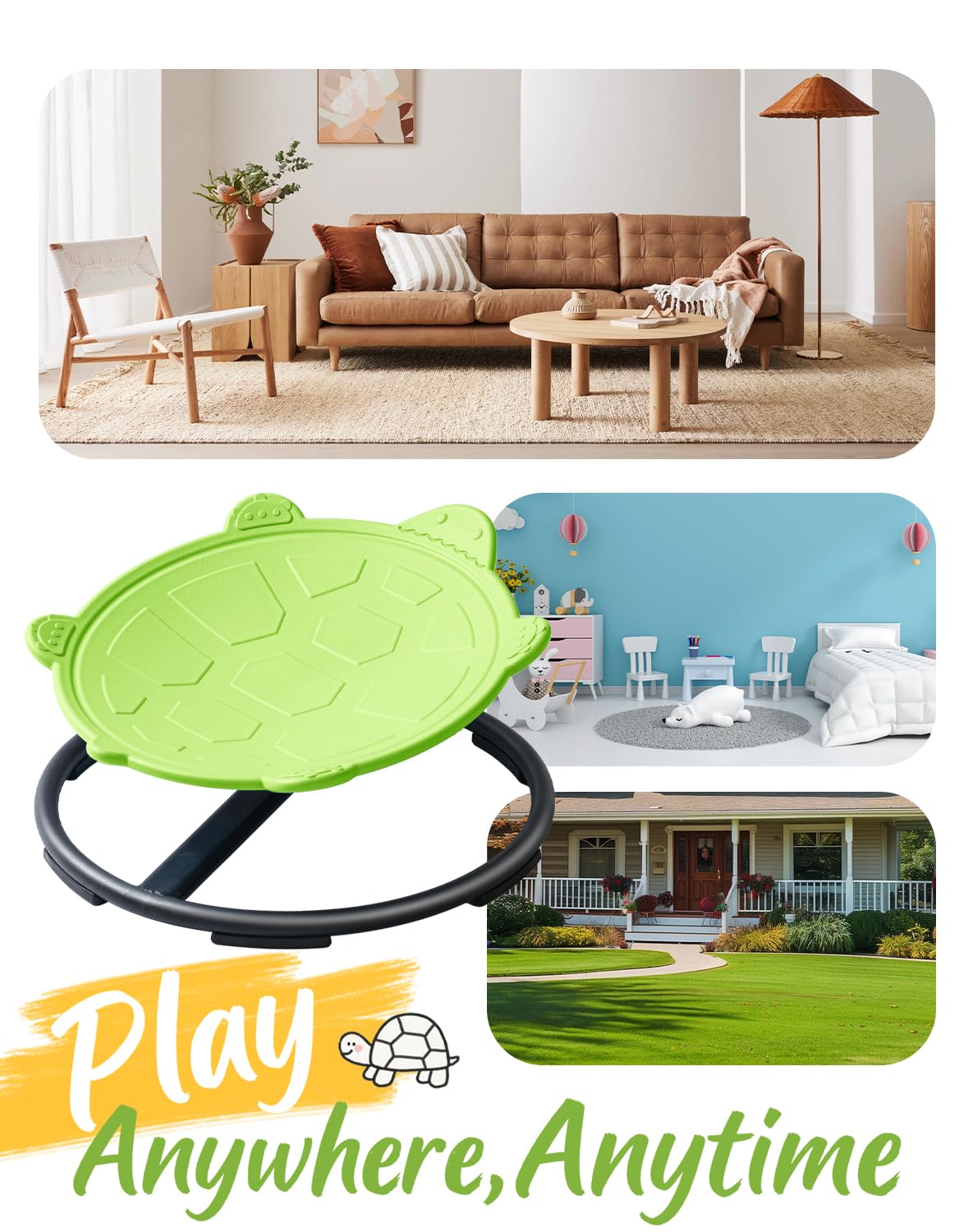 Oranmew Turtle Spinning Chair assembly simple setup for quick, ready-to-use play.