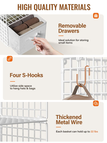 Orapoke 6-tier metal storage maximizes vertical closet space efficiently.