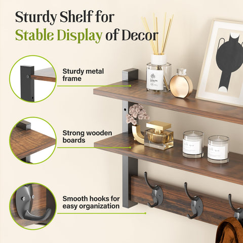 Orapoke four hooks provide versatile hanging for coats, bags, and keys