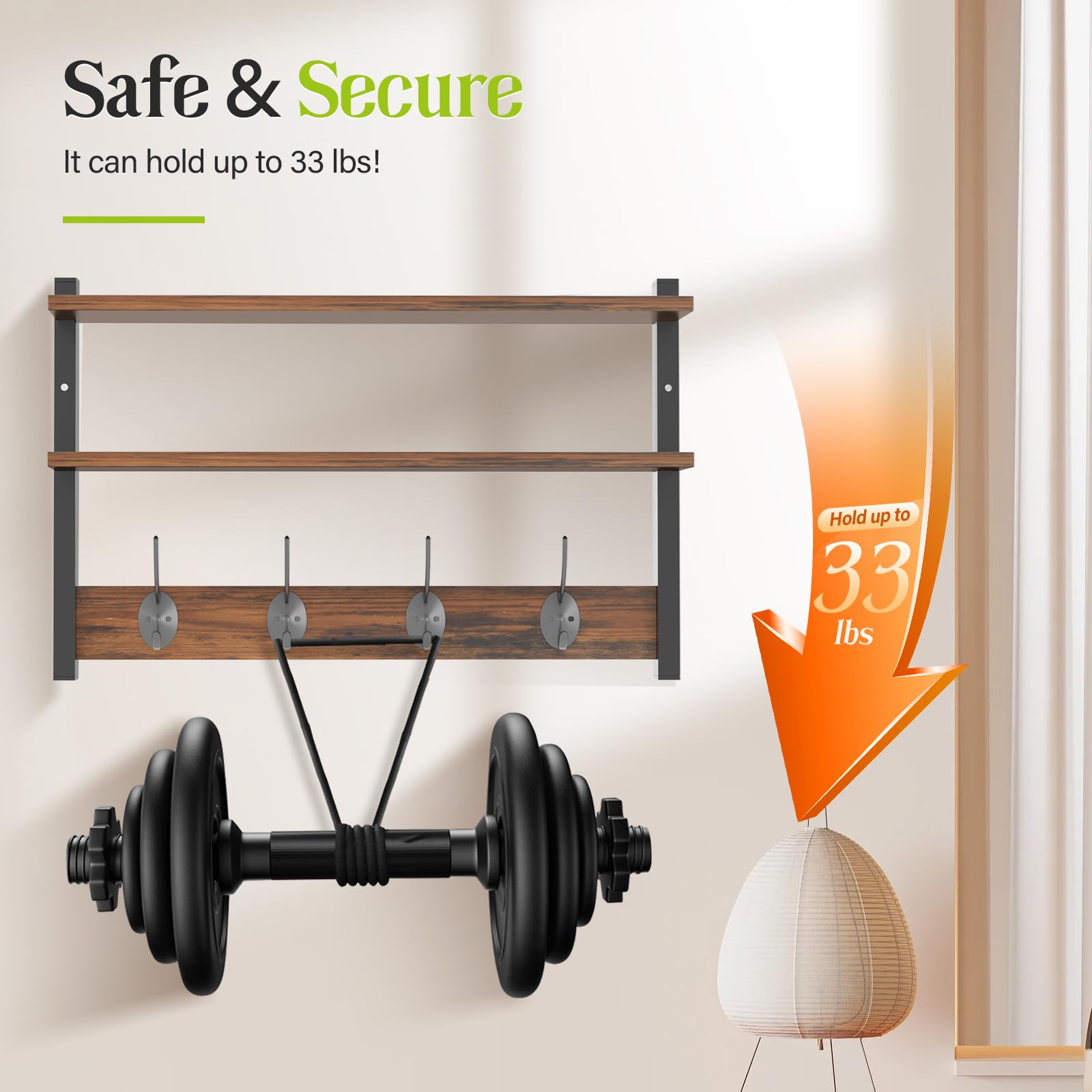 Orapoke strong load design holds up to 33 lbs for reliable use