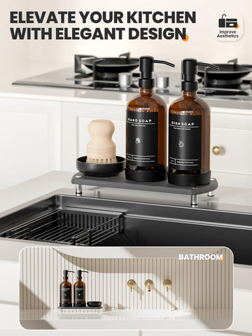 ORCHID HOME diatomaceous earth tray keeps countertops dry