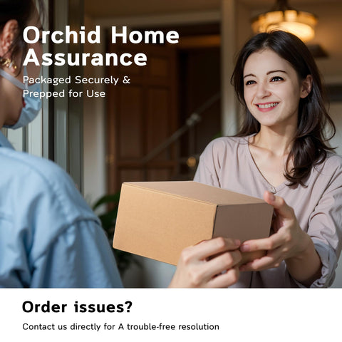 ORCHID HOME complete dispenser set shown with all included pieces.