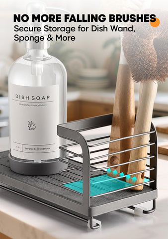 ORCHID HOME sink organizer caddy keeps spatulas and wands upright