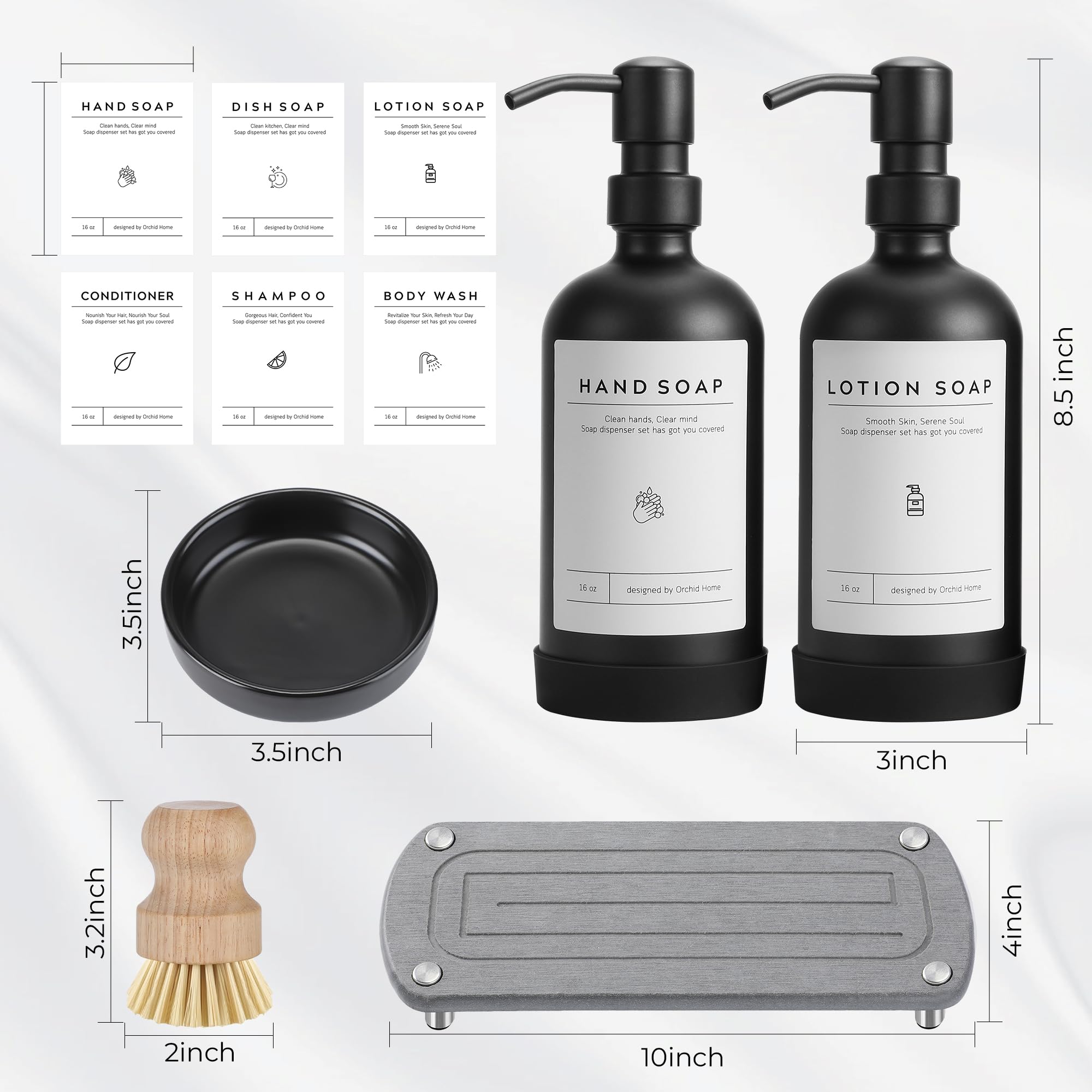 ORCHID HOME stainless steel pump ensures smooth, lasting dispensing action