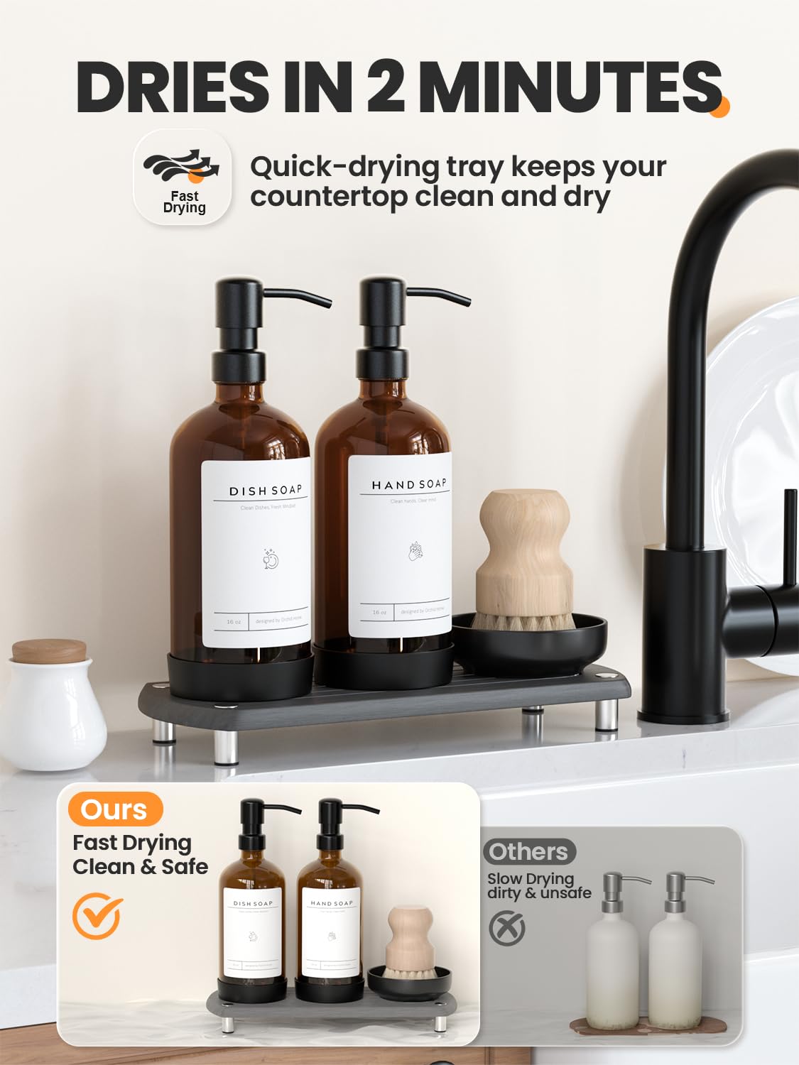 ORCHID HOME stainless-steel pump delivers smooth, rust-resistant dispensing