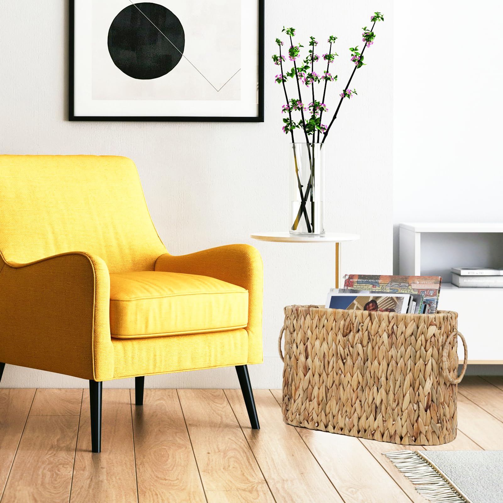 ORDELITE free-standing bathroom basket requires no installation and is easy to move.