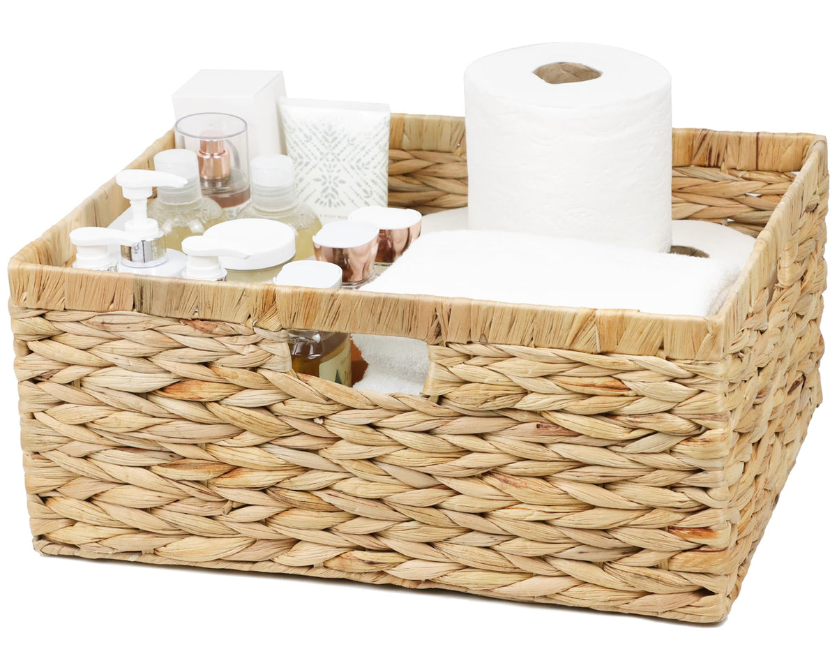 ORDELITE jumbo wicker basket with built-in handles for easy transport and storage