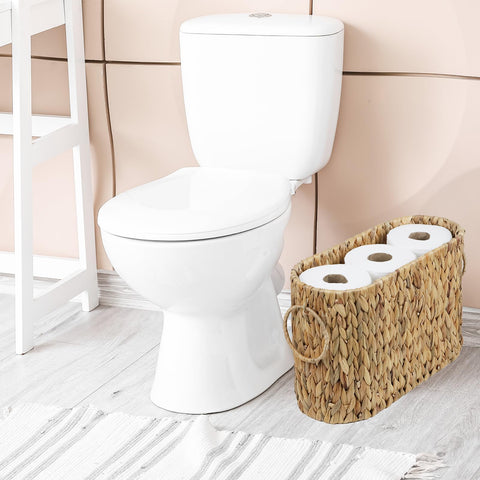 ORDELITE narrow design wicker basket saves bathroom space with stylish storage.