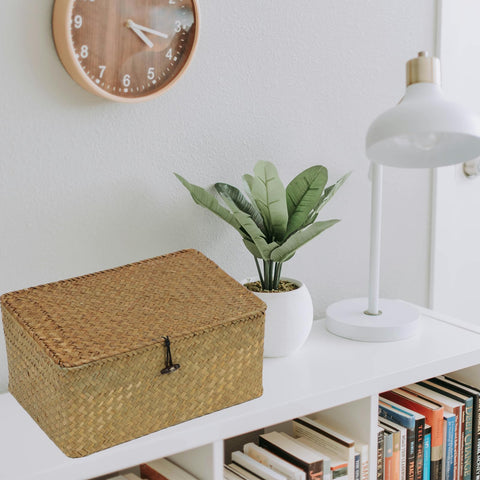 ORDELITE storage basket stackable design saves space when not in use.