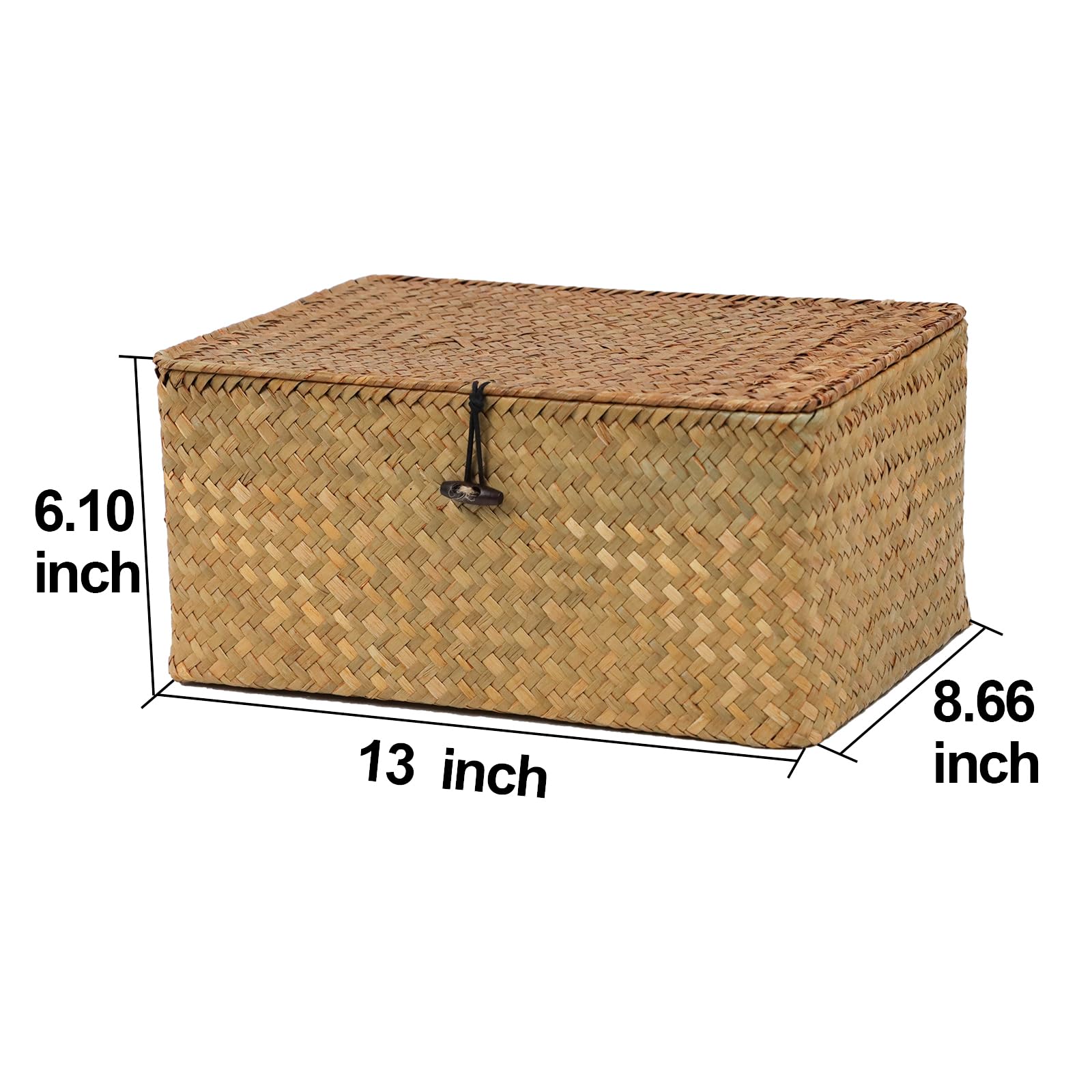 ORDELITE wicker basket in pantry organizes snacks and dry goods.
