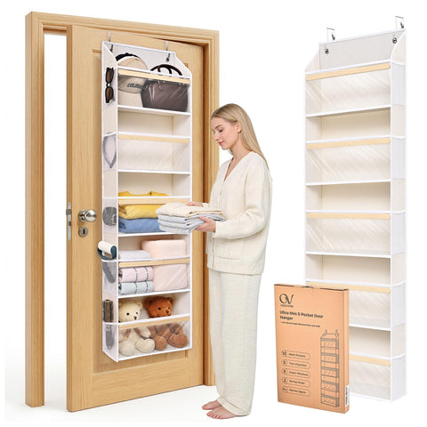 Ordovibe 5-Tier Over-Door Organizer in action for organized pantry storage