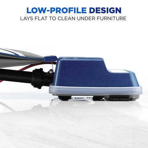 Oreck Commercial XL vacuum automatic height adjust simplifies cleaning on different surfaces.