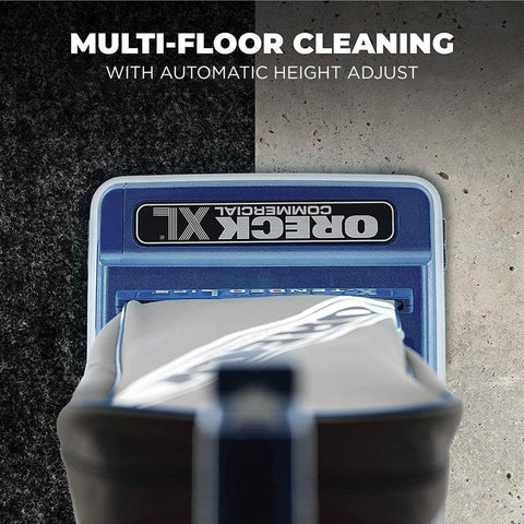 Oreck Commercial XL vacuum lightweight design for effortless room-to-room cleaning.