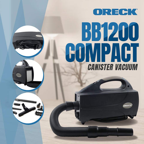 Oreck Compact is lightweight at 5.5 lb for easy handling.