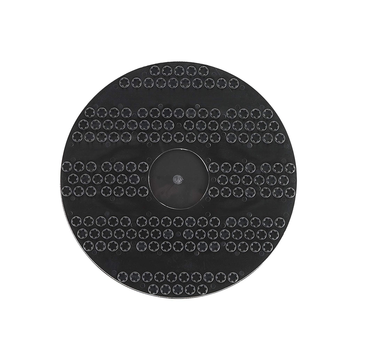 Oreck Drive Pad Holder for Orbiter, 12-inch diameter, secures scrubbing pads for efficient floor cleaning.