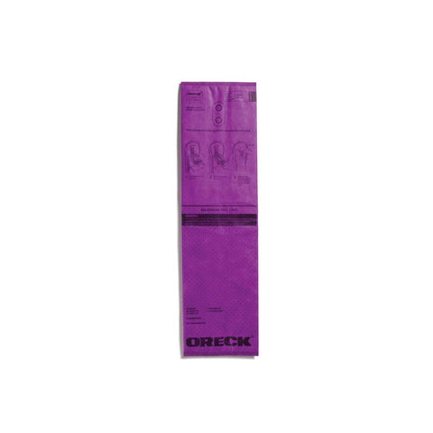 Oreck Saniseal dust-lock disposal feature reduces dust exposure during bag disposal