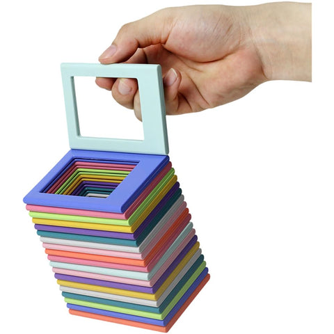 Orga'Neat linkable magnets enabling a DIY Instax mini photo display design.