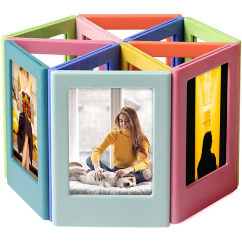 Orga'Neat ABS material frame safely holds Instax Mini photos on lockers or whiteboards.