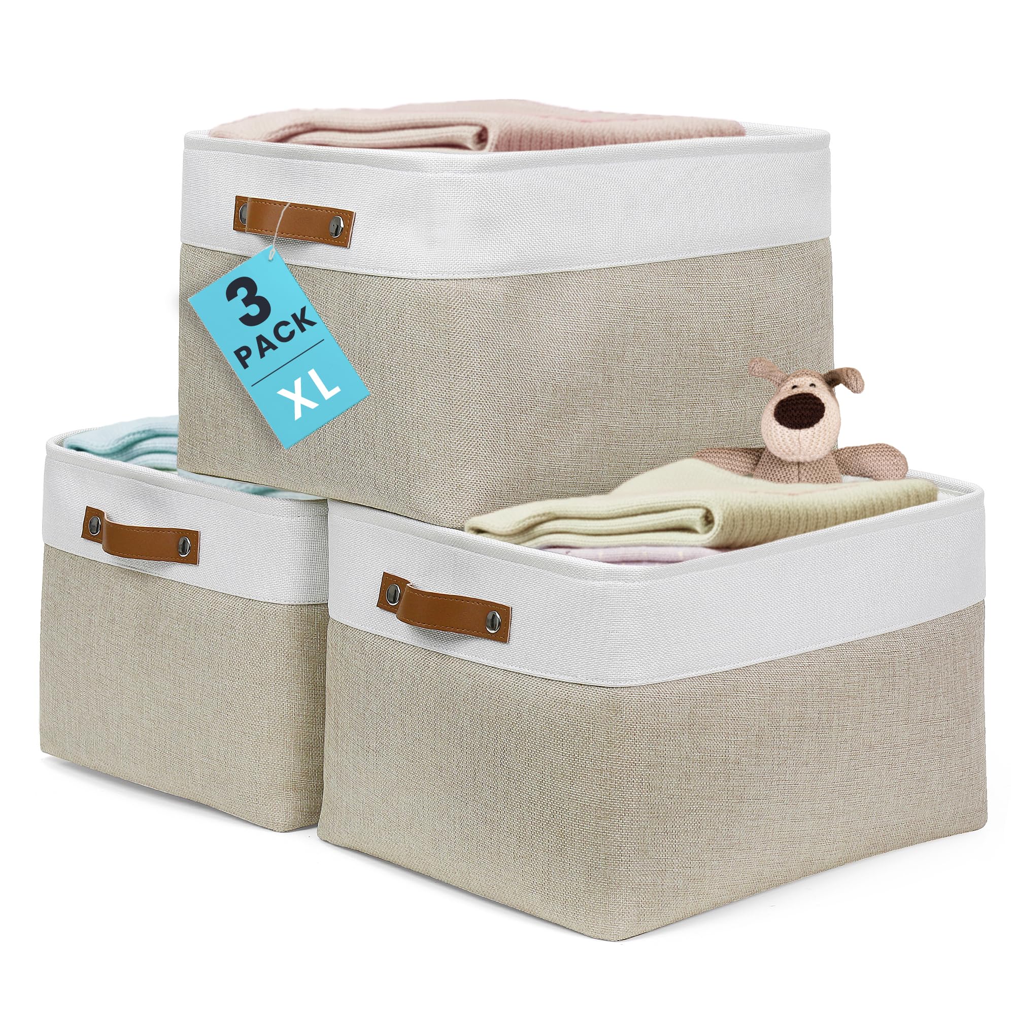 OrganiHaus extra-large basket on shelf showing organized storage benefits