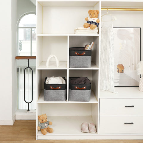 OrganiHaus fits standard shelves and cubbies for versatile storage.
