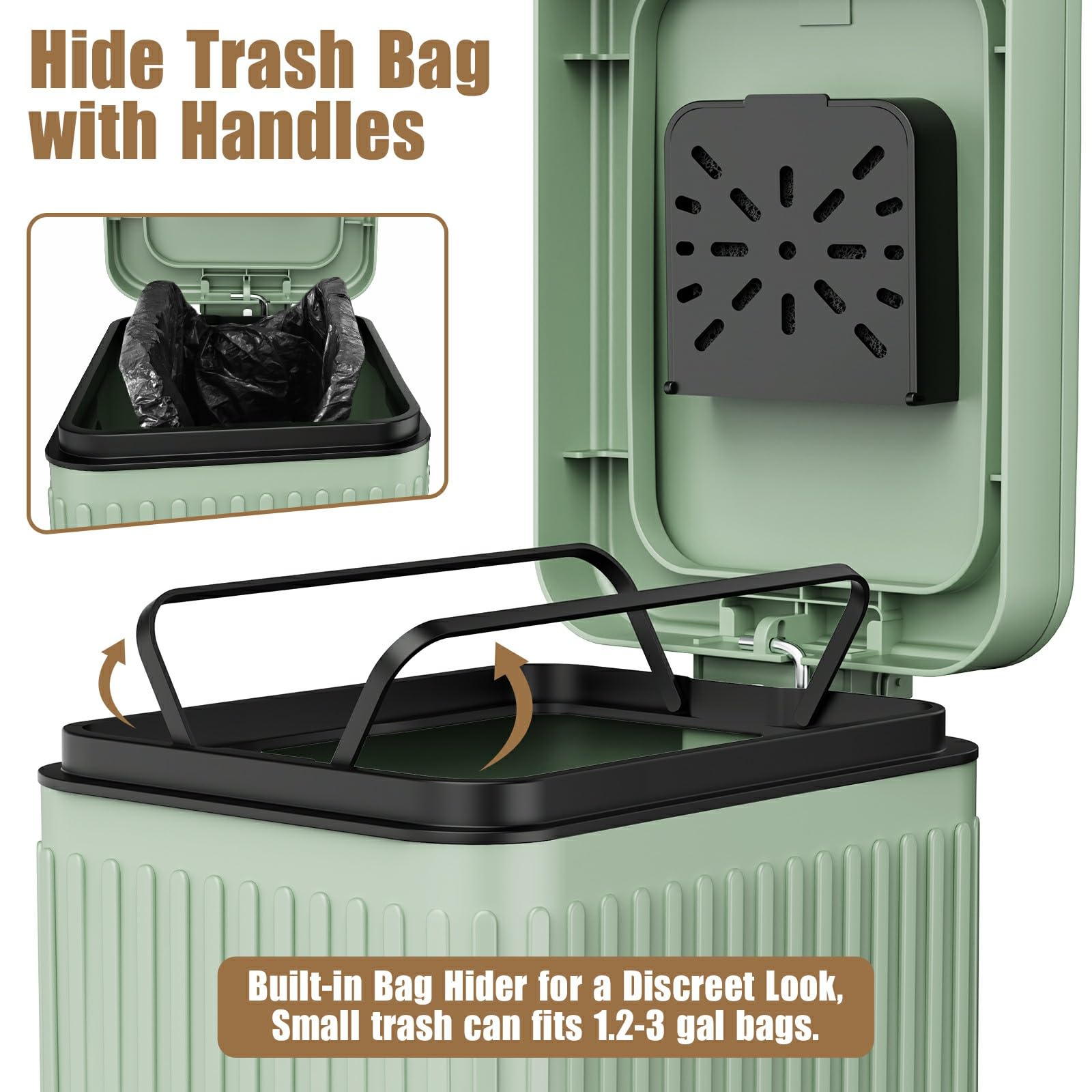 Organizelink outdoor-indoor 5L bin designed for garden and bathroom use