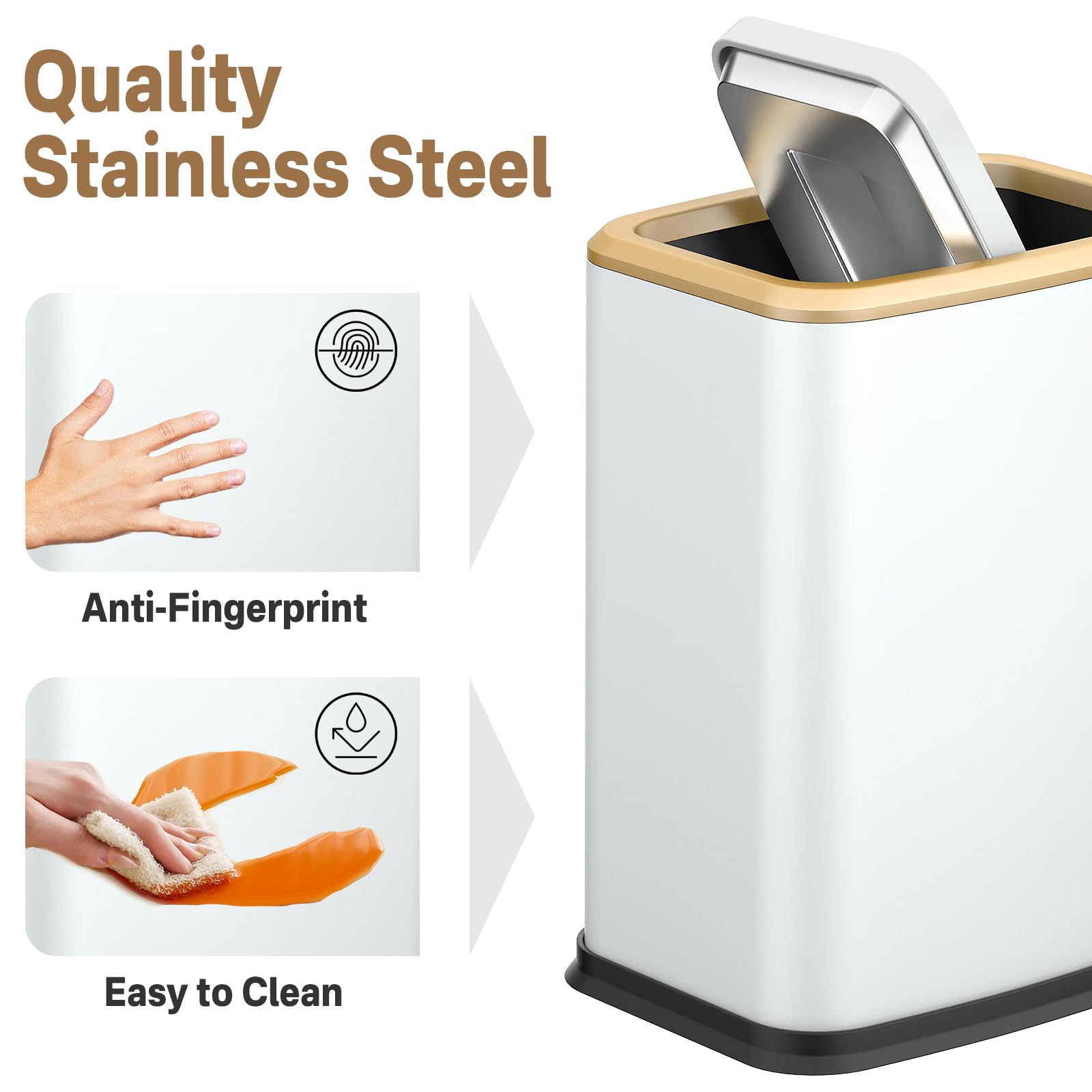 Organizelink pet-proof lid prevents dogs from opening the bin.