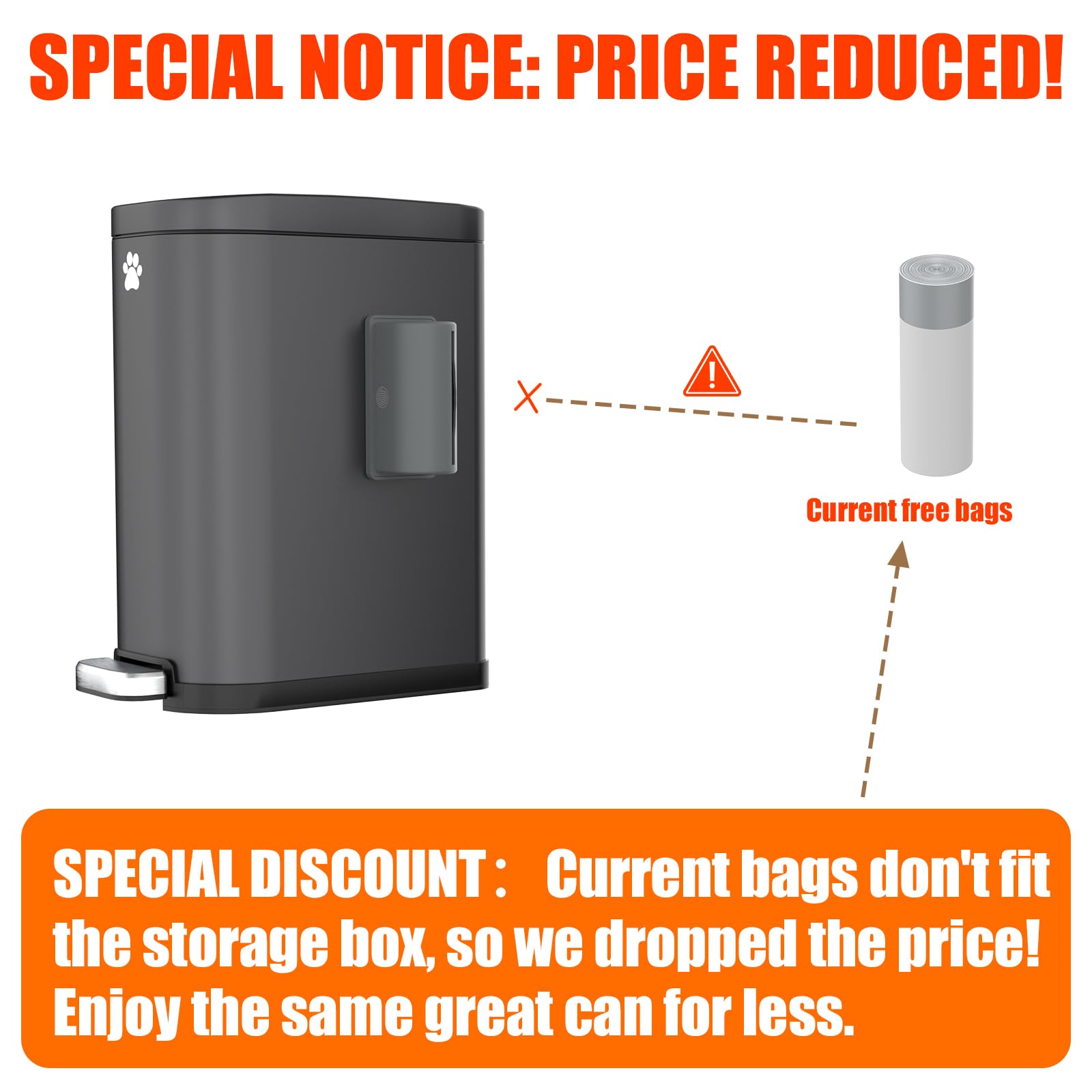 organizelink trash can dispenser for bags keeps spare bags within easy reach.