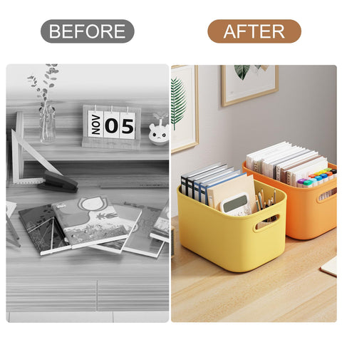 ORGIDOL bathroom shelf storage bin keeping toiletries neatly separated