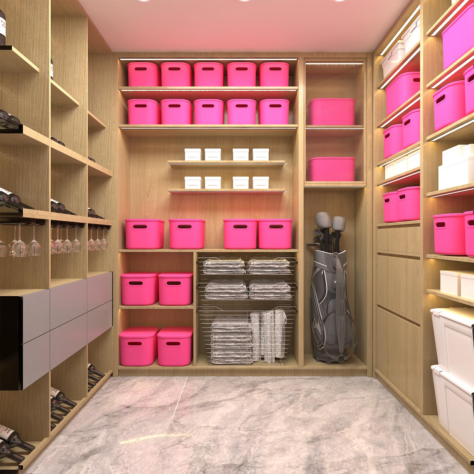 ORGIDOL bathroom storage bin neatly stores toiletries