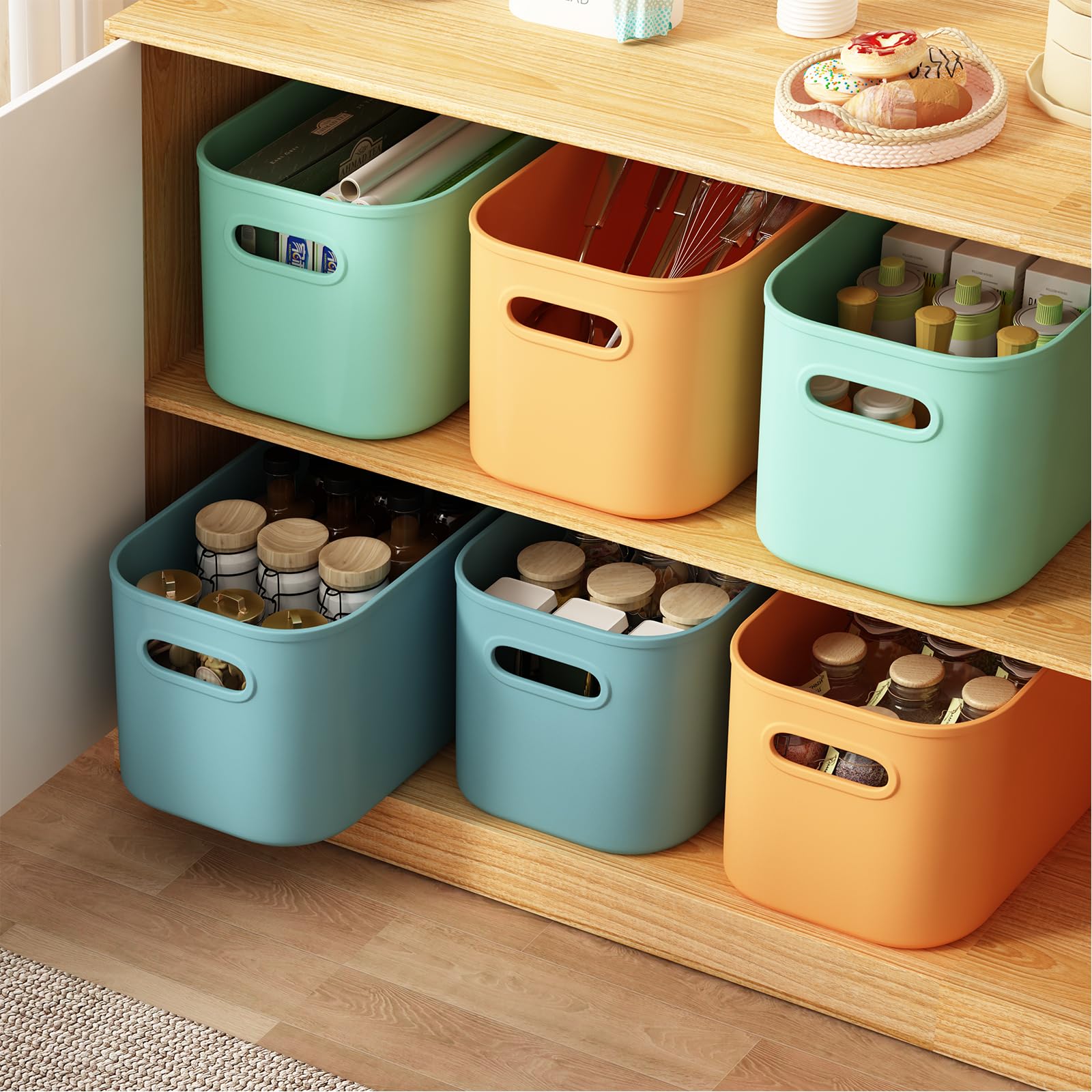 ORGIDOL durable bin with nestable design for flexible room organization