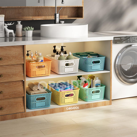 ORGIDOL multipurpose baskets for crafts, playrooms, and pantry.