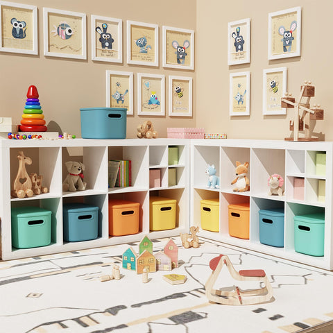 ORGIDOL stackable storage bin with built in handle for easy access and neat storage