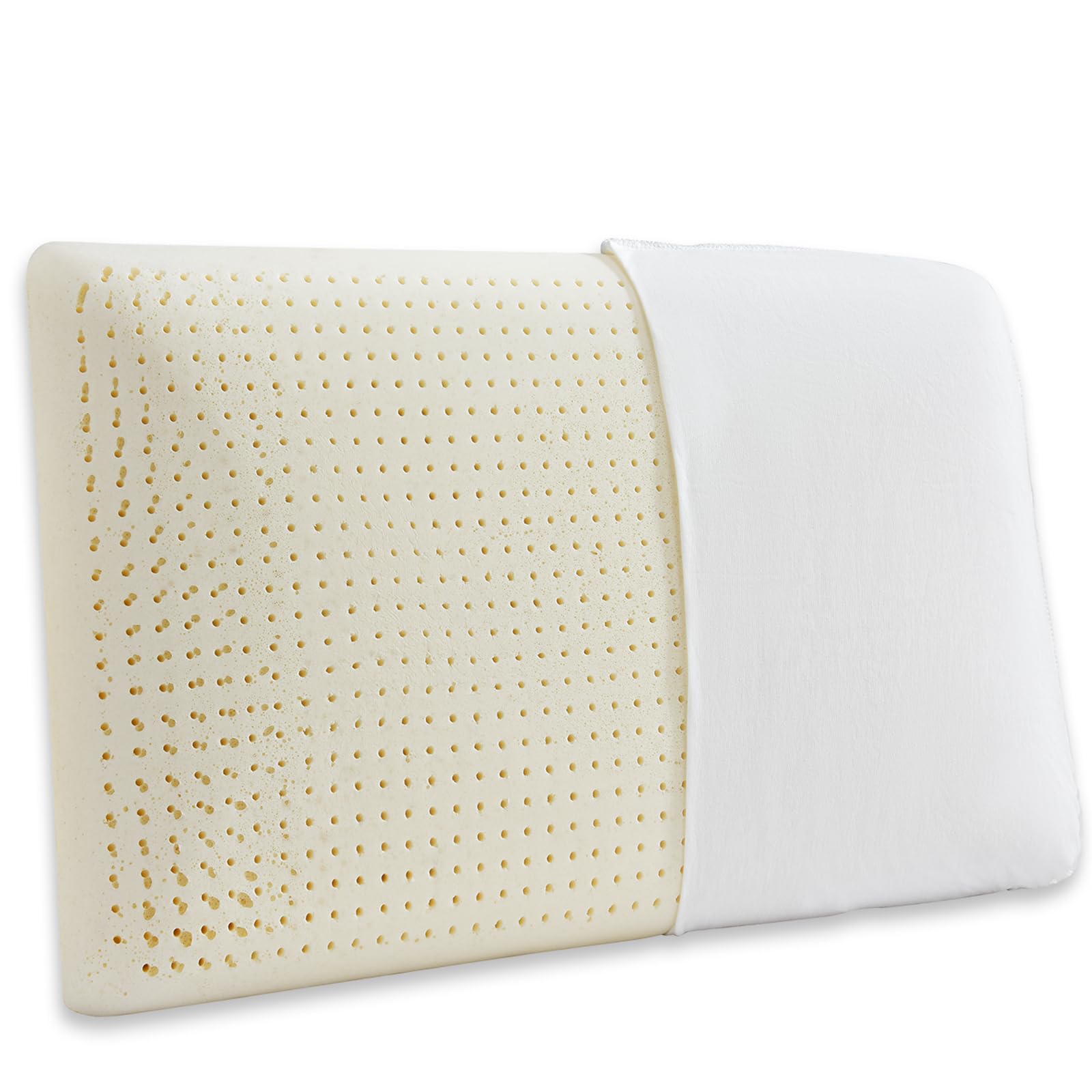 ORHETVE Talalay Pillow top view for a plush, inviting sleep surface.