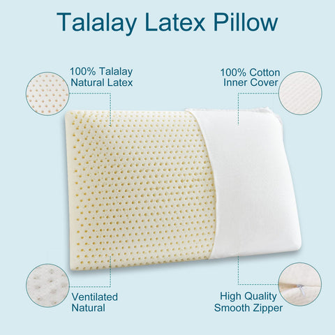 ORHETVE Talalay Pillow ventilation holes promote cool, breathable nights.