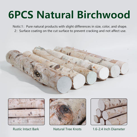 OriCre birch logs table decor demonstrates versatile natural centerpiece options.