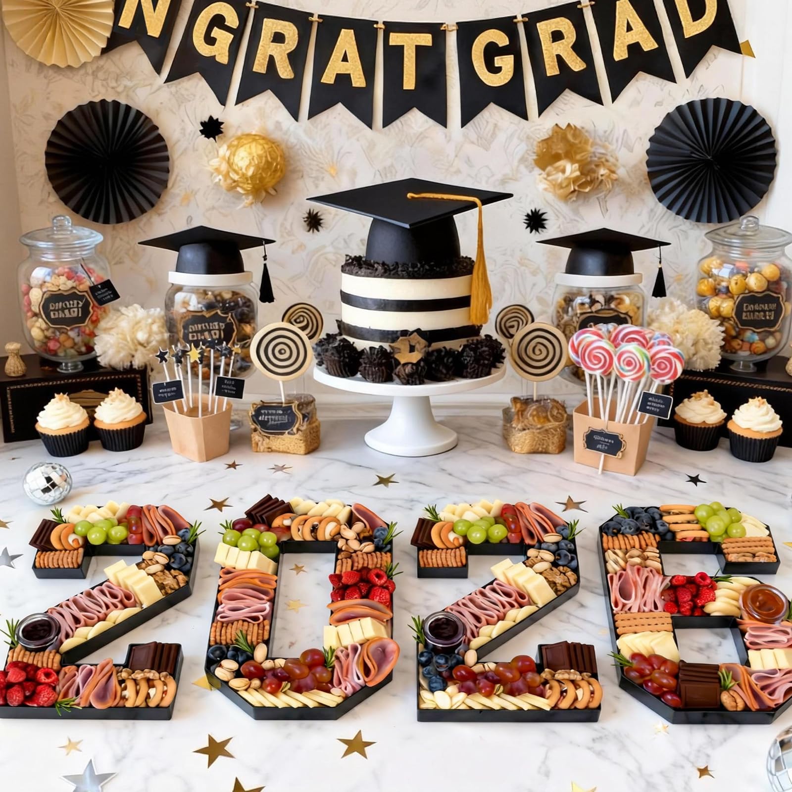 10-inch charcuterie board box filled with treats for celebrations.