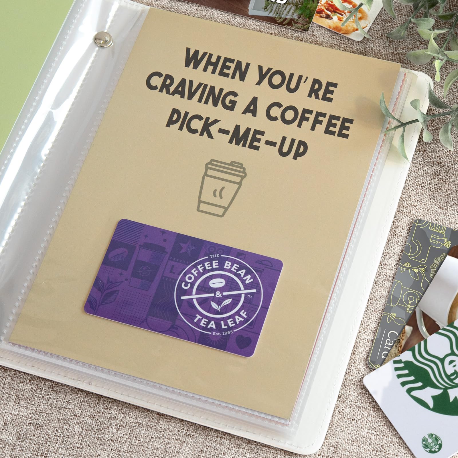 ORIENTAL CHERRY 24-pocket layout designed for easy gift card organization.
