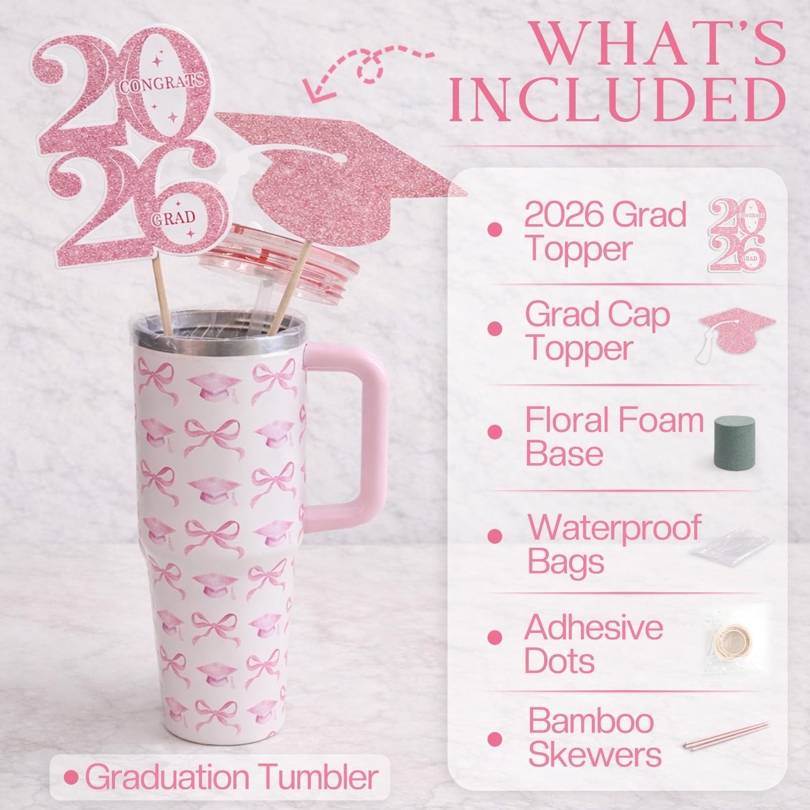 Oriental Cherry 40oz stainless tumbler designed for hot and cold refreshments.