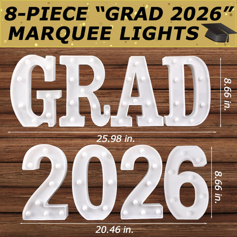 Oriental Cherry LED letters display brings warm glow to prom or graduation tables