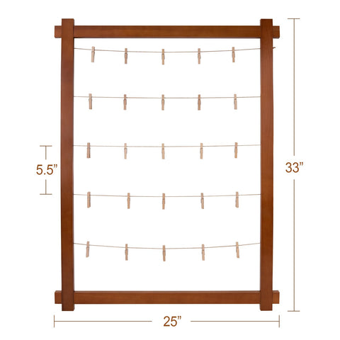 Oriental Cherry wooden panel 33x24 holds 25 photos.