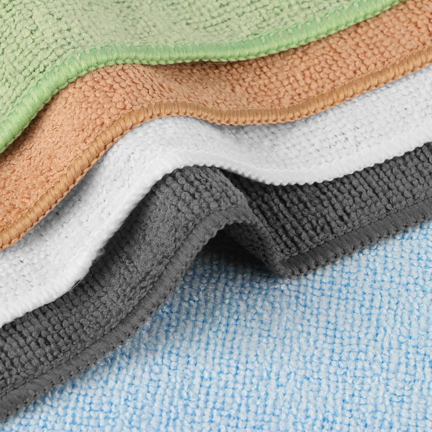 Orighty multi-color washcloths set; durable, machine-washable towels