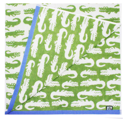 Original Kids crocodile hand towels designed for quick dries at the sink.