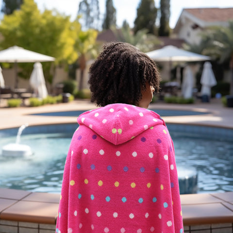 Original Kids hooded towel wrap 26x50 size provides oversized wrap for growing kids