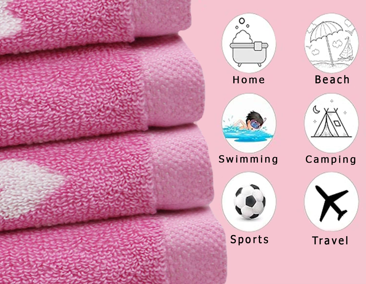 Original Kids reversible pink and white hearts jacquard, vibrant colors wash after wash.