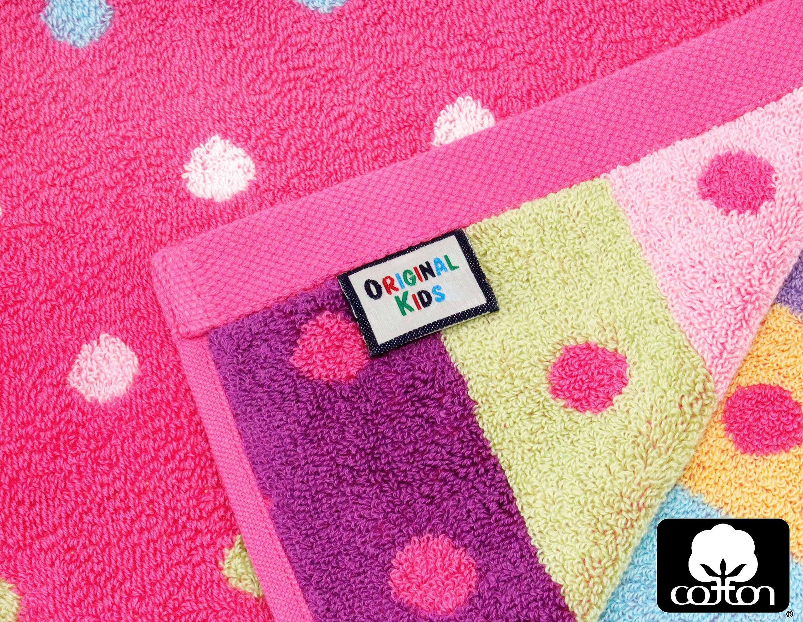 ORIGINAL KIDS wash cloth sugar spice reversible side adds color and fun after bath time