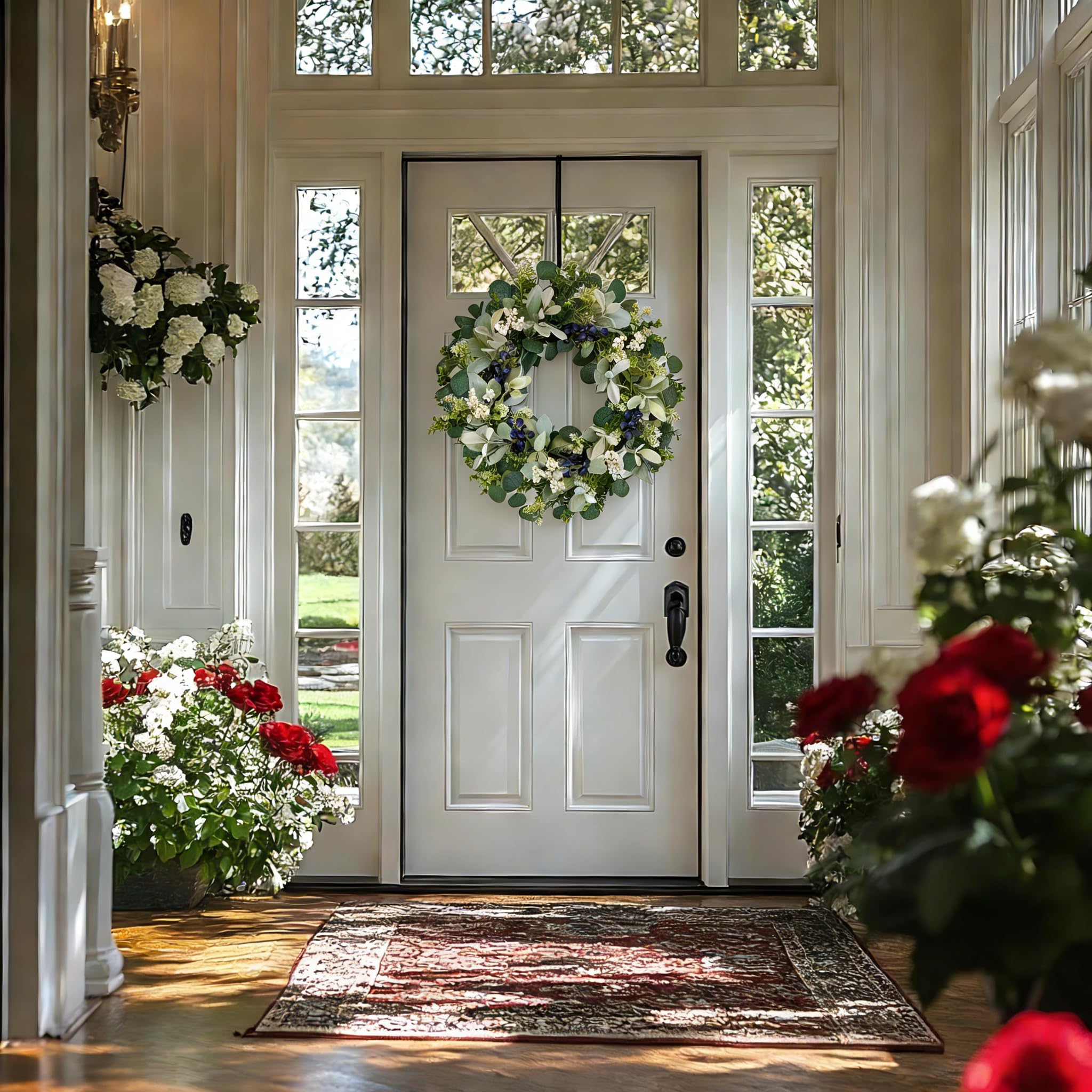 Orilium blossoms create a vibrant, year-round focal point.